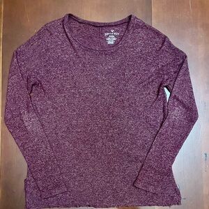 American Eagle Outfitters Maroon Long Sleeve Soft & Sexy Plush